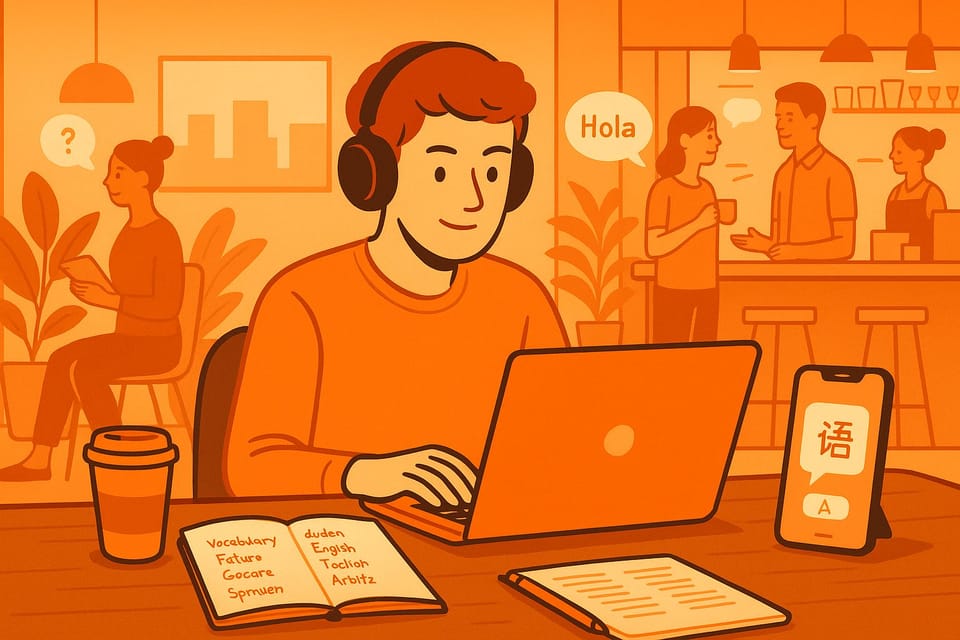 How to Learn a Language While Working Remotely: The Digital Nomad's 6-Hour Workday Integration System