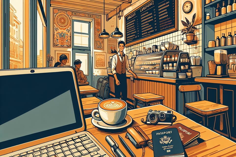 How to Turn Cafes and Coffee Shops Into Your Personal Language School While Traveling (The Digital Nomad's Stealth Immersion Strategy)
