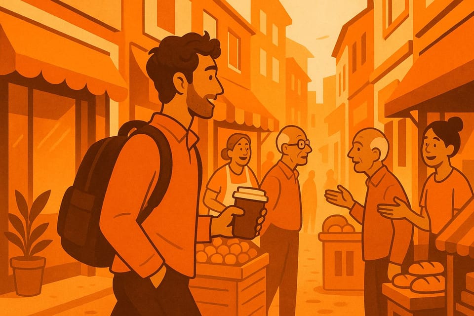 Language Learning Neighborhood Walk for Digital Nomads: The Daily Routine That Turns Any City Into a Classroom